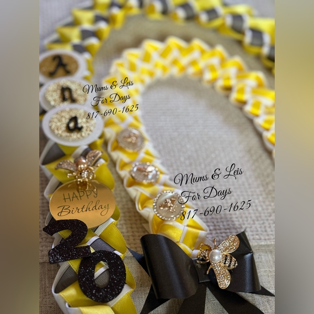 Custom Graduation Lei, Birthday Lei 
Money Lei Class of 2024 rose /gold - Picture 3 of 17